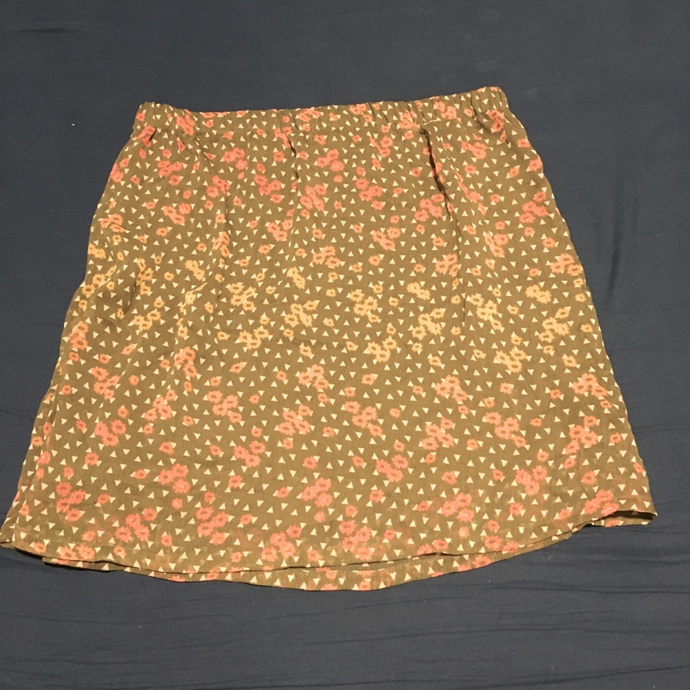 Green Floral Mossimo Skirt